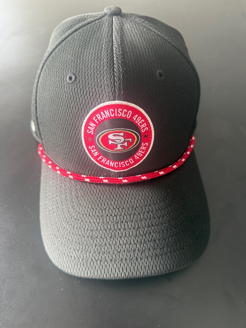 New Era San Francisco 49ers Black Red Rope-Trimmed Fitted Hat